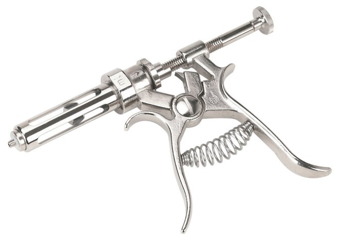 Roux-Revolver mit Luer-Lock Ansatz, 50ml für 1 bis 5 ml Dosierung
